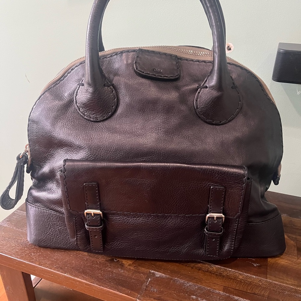Chloe Black Edith bowler bag. Large size